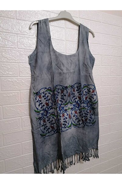 anne moda ankara 100% бавовняний товстий парео/сукня з підвісками та бахромою