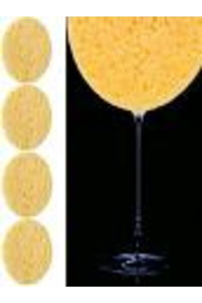 PRO-TECHS Derin Yüz Yuvarlak Temizleme Doğal Sünger Yüz Yıkama (sarı - 4 Adet)