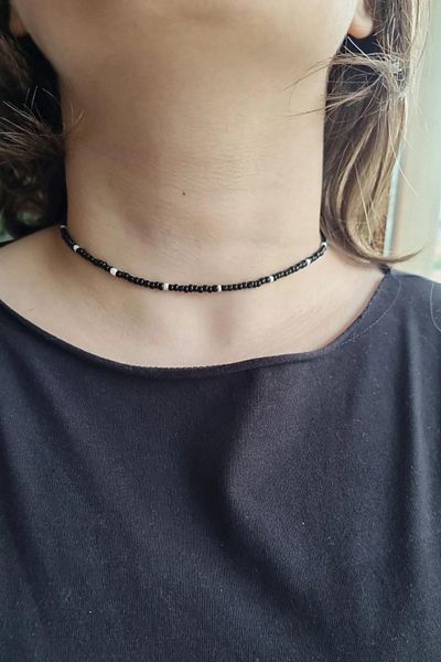 KRIMO Kpop Bts Suga Black Beaded Necklace