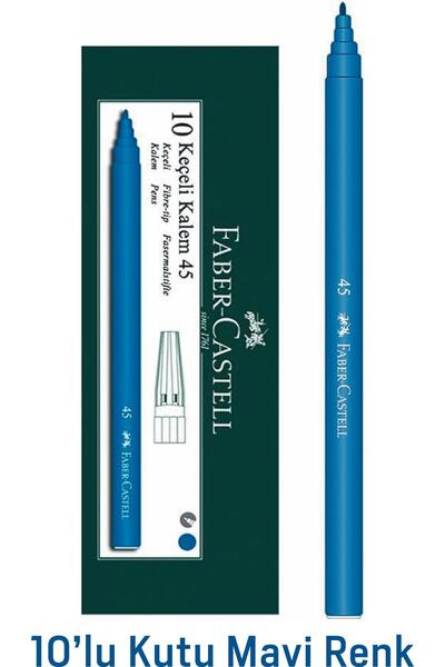 Faber Castell FABER KEÇELİ KALEM 45 SİYAH 10 LU KUTU