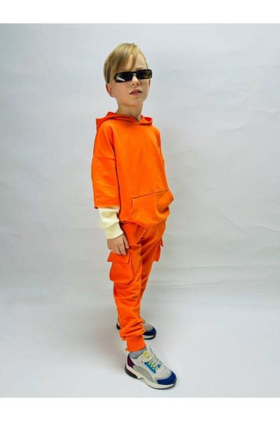 Zuzu Cotton Texture Seasonal Orange Set