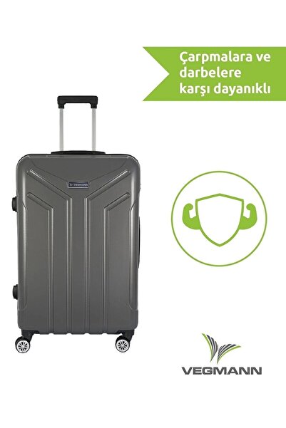Bambus Home Vegmann Vela Kırılmaz Dayanıklı 3'lü Valiz Seti & Bavul Seti
