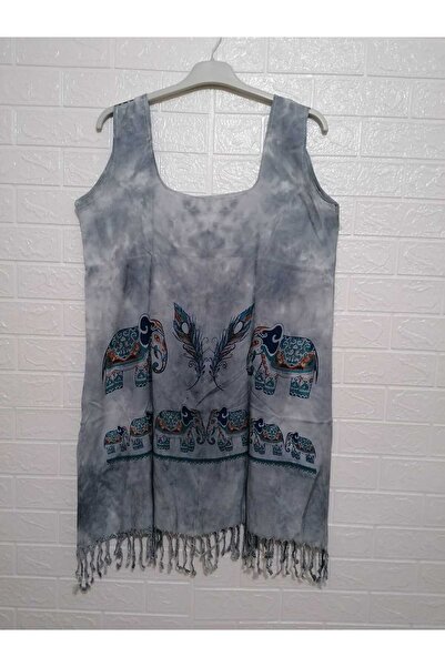 anne moda ankara 100% бавовняний товстий парео/сукня з підвісками та бахромою