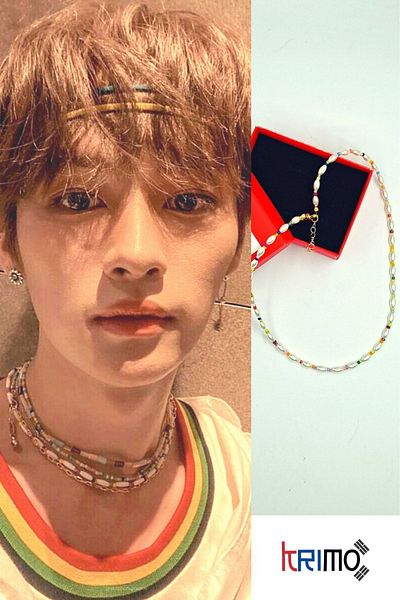 KRIMO Kpop Stray Kids Lee Know Pearl Bead Necklace