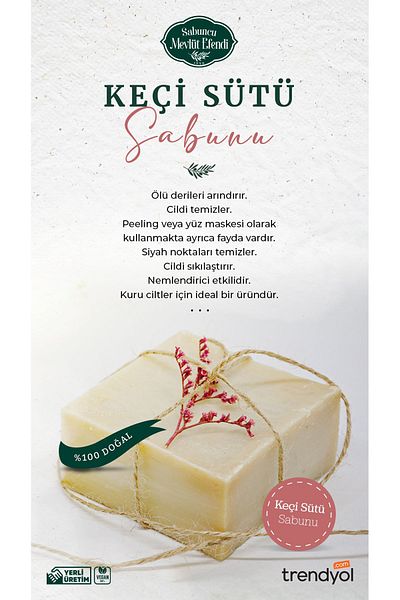 Sabuncu Mevlüt Efendi Goat Milk Soap 400 gr 4 Pieces