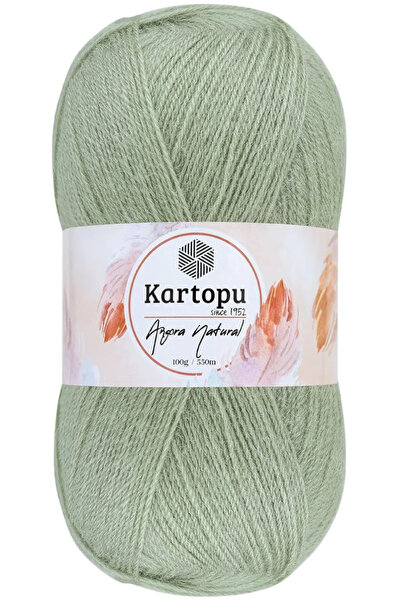 Kartopu Angora Natural Çağla Yeşili K426 Ince Yeleklik Yünlü Ip 100gr