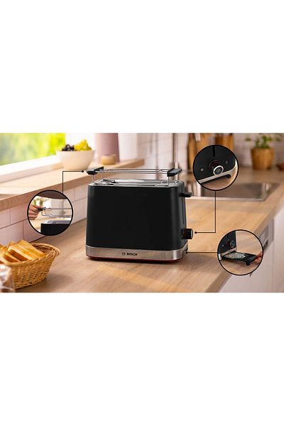 Bosch TAT4M223 Toaster, Black