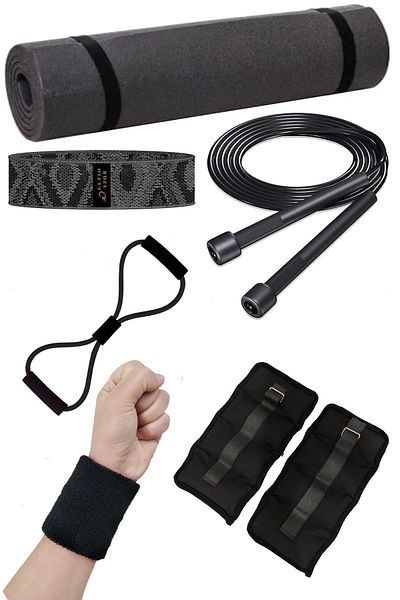 ULTIO Incredible Set of 2 Pieces of 1 Kg Hand and Foot Weights and Pilates Materials Suitable for All Exercises