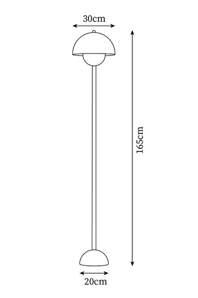 Vinner Maryland Elektro Statik Metal Tek Ayaklı Lambader