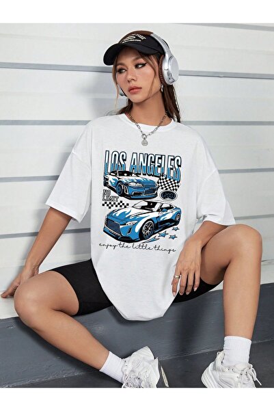 Jose Clothing تي شيرت كبير الحجم مطبوع من القطن العضوي