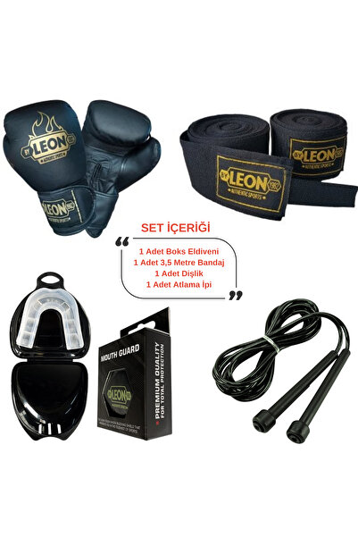 By Leon 1982 Leon Training Set Blade Boks Eldiveni, Bandaj, Dişlik Ve Anahtarlık Seti