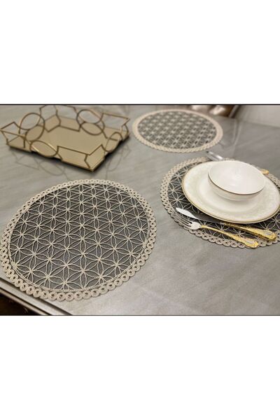 Sfr Home by FİSKOS LÜX YONCA 6’LI SUPLA AMERİKAN SERVİS SETİ 35 CM ÇAPINDA