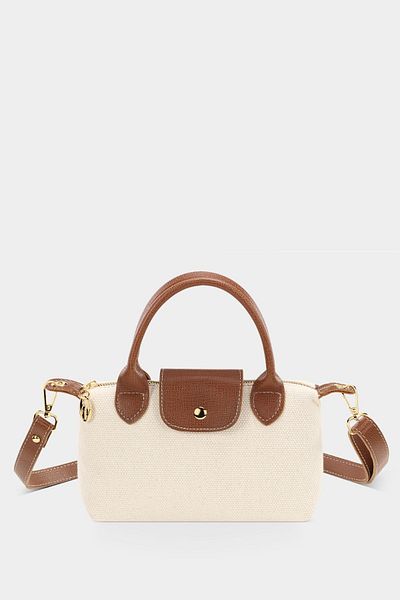 Housebags Τσάντα χιαστί από καμβά STD Cream - Ευέλικτη Κλασική