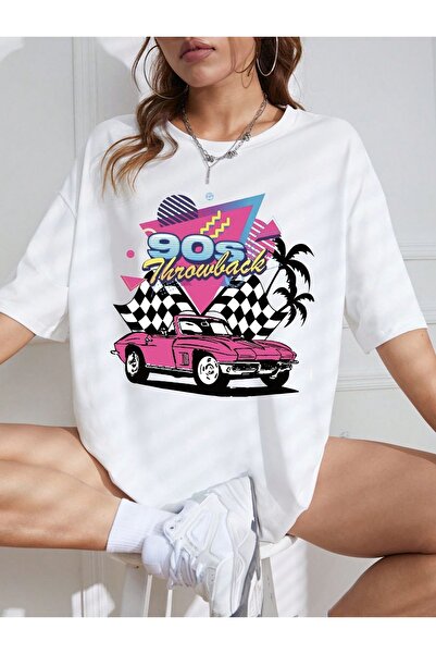 Jose Clothing Tricou oversize imprimat din bumbac organic