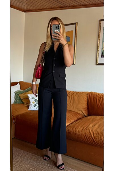 Butik Siyah yelekli takım