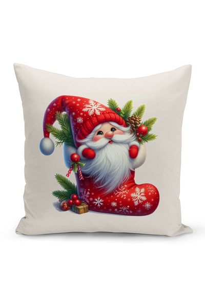 Bertille Home New Year Series Double Sided Digital Printed Throw Pillow Case (Christmas Christmas Cushion Cover)