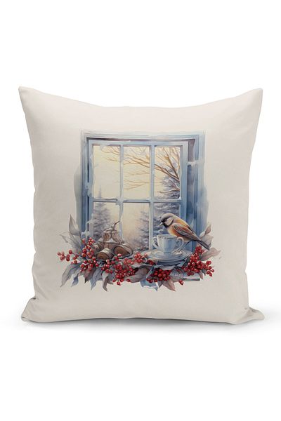 Bertille Home New Year Series Double Sided Digital Printed Throw Pillow Case (Christmas Christmas Cushion Cover)
