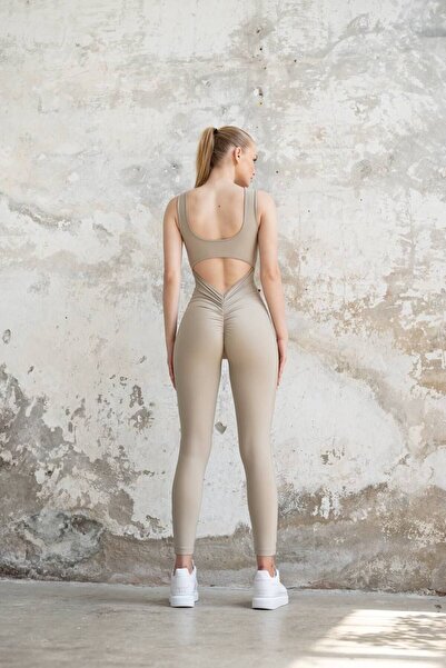 lismina Kum Beji Arkası Büzgülü ( Scrunch Butt ) Spor Tayt Tulum