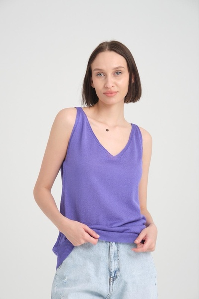 Su Moda Дамска тениска Mercerised, удобна кройка с V-образно деколте отпред и отзад