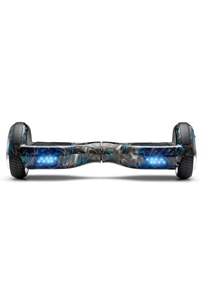 CityMate Elektrikli Kaykay Scooter Hoverboard 6.5 Inch Siyah Kurukafa Grafity Desenli Akıllı Denge- D18