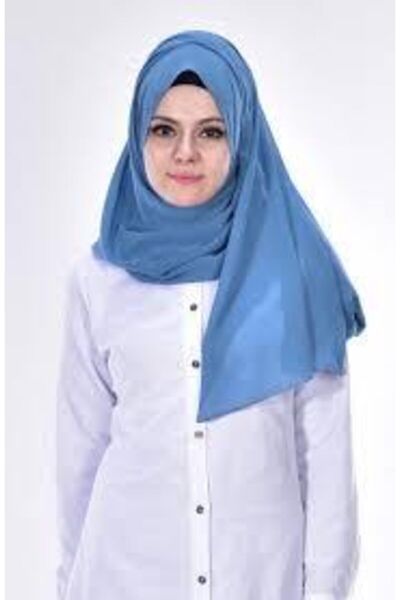 Sedef شال شيفون نيلي فاتح - 70x200