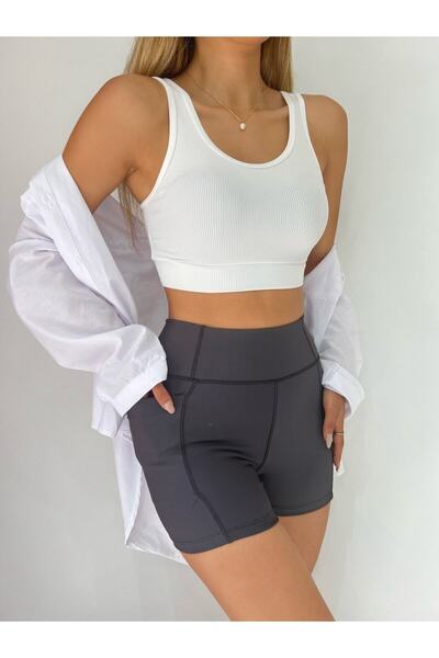 Winmoda34 Boxer Tights Cyclist Tights Short Tights Tennis Tights Short Tights with Side Pockets