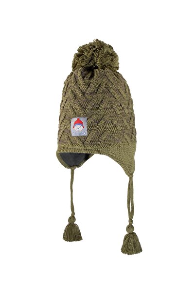 Kitti Erkek Çocuk Triko Kulaklı Bere 4-8 Yaş Haki