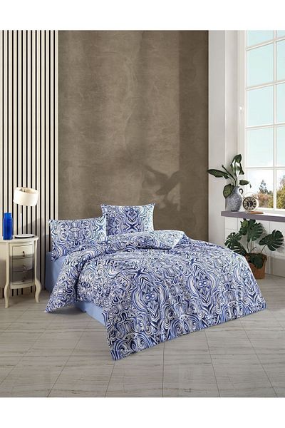 kristal home Set cuvertură de pilota dublu cristal Elvin Blue