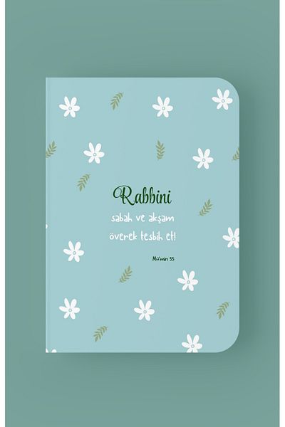 Dava Adamı Yayınları A5 Striped Rabbini Morning and Evening Prayer Beads Meat Notebook