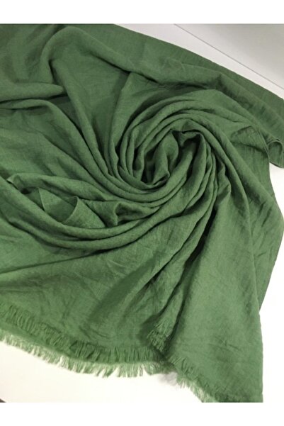 Sedef Green Cazz Cotton Shawl - 70X200