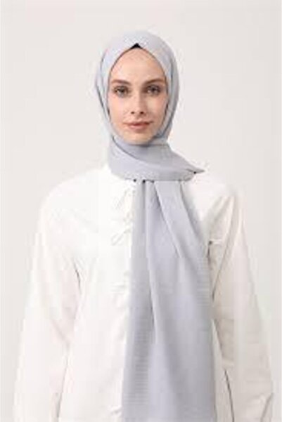 Sedef شال جاز رمادي فضي - 70x200