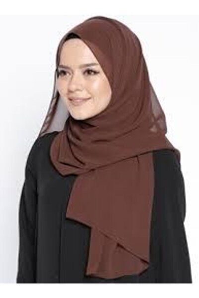 Sedef Şifon Şal,koyu Kahverengi,70x200