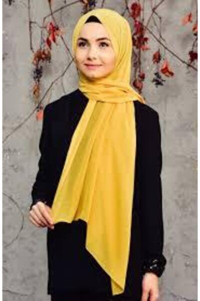 Sedef شال شيفون أصفر - 70x200