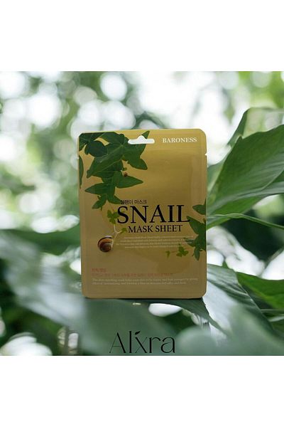 Baroness Snail Mask Sheet Snail Extracted Paper Mask (5 Pcs)