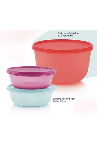 Tupperware Storage and Service Container Set of 3