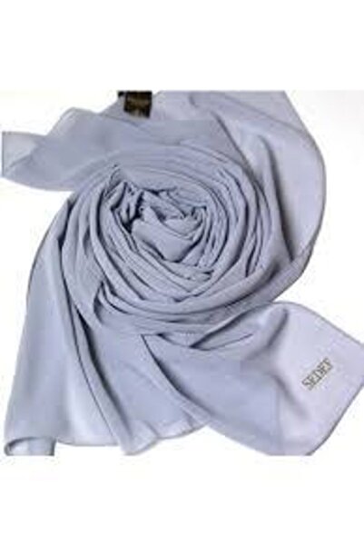 Sedef Silver Color Chiffon Shawl - 70x200