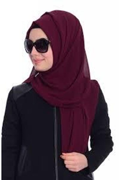 Sedef Şifon Şal,mürdüm,70x200