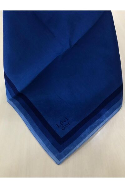 Bonjela 90x90 وشاح فستان السهرة النيلي والعنبر