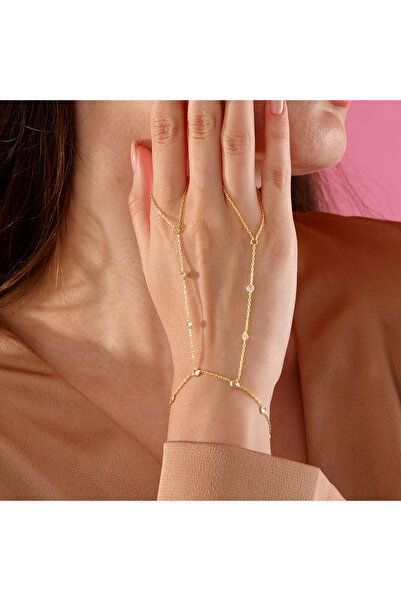Queen Silver Jewelry 925 ayar gümüş. zirkon taşlı 2 parmaklı şahmeran