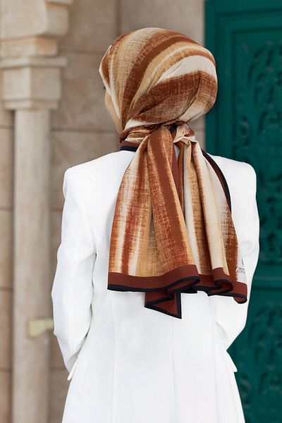Vissona Γυναικείο σάλι Μπορντό Medina Silk - 70x200