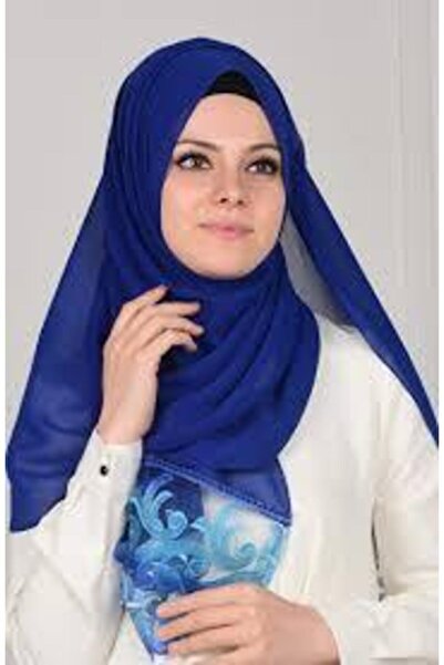 Sedef شال شيفون أزرق سماوي مقاس 70x200