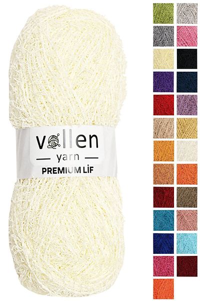 vollen yarn Premium Hard Bath Fiber Rope, Fringed Rope, Hand Knitting Rope, Hard Fiber Rope, Cream