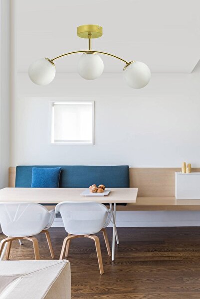 Ömür Avize Veronika Modern Globe Kapalı Camlı 3lü Avize