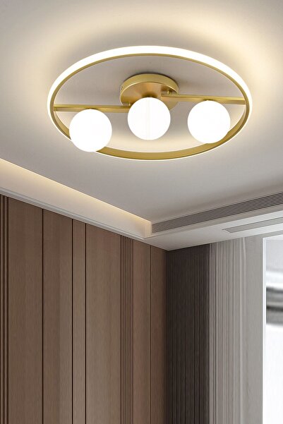 Ömür Avize Rivera Modern Beyaz Globe (kapalı Camlı) Ledli Avize