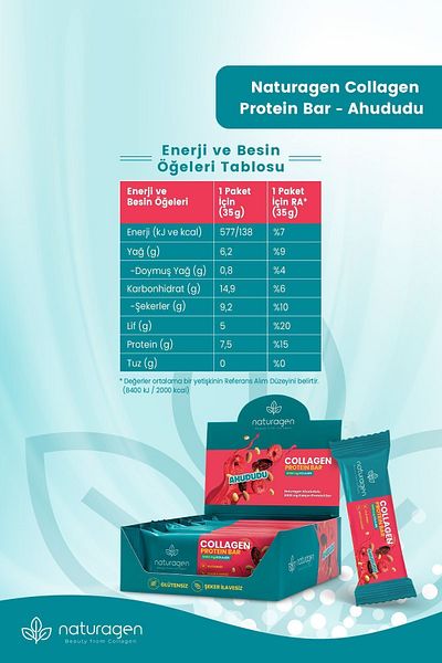 Naturagen Gluten-Free Protein Bar 5,000 Mg Pure Collagen 12 Pieces