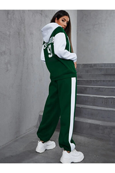 npLStore Komplet belog trenerka veće veličine 97 Štampano rukava i šešira