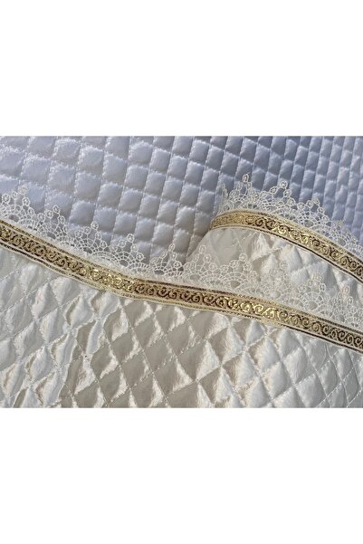 Kaizen Carpet Cream 55 cm X 10 m Free Installation with Gold Water Stone Detail Luxury Satin Quilted Shelf Cover Wardrobe Cover