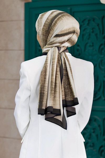 Vissona Γυναικείο σάλι πολυτελείας Medina Silk Mink-2
