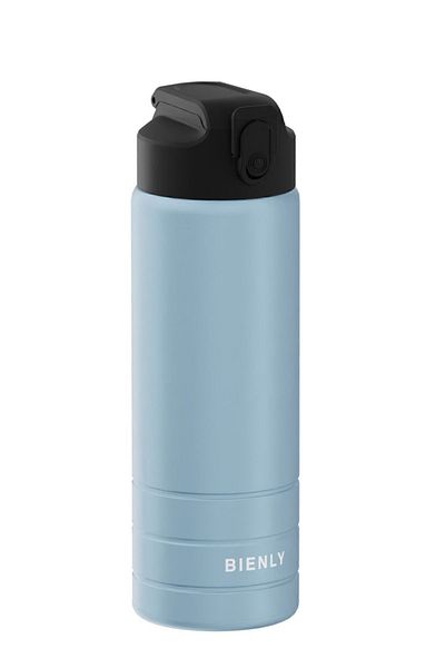 Bienly Trimotion Flask and Drinker 750 ML.304 STAINLESS STEEL, LEAK PROOF, AUTO SILICONE MOUTHBOARD COVER