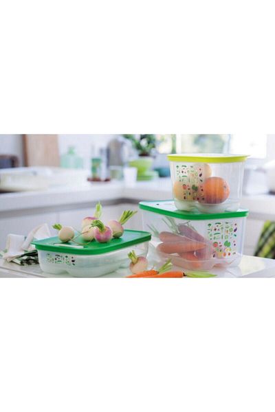 Tupperware Greenhouse Crisper Set 3 Pieces 1 Piece 4.4 +2 Pieces 1.8